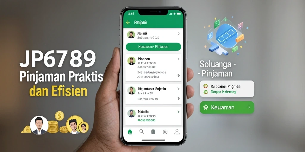 Antarmuka aplikasi pinjaman JP6789 yang user-friendly dan informatif.