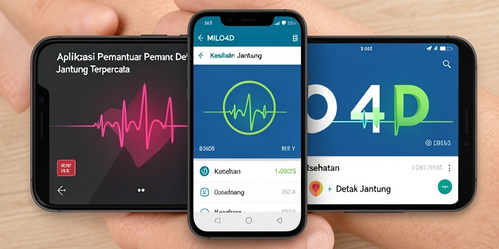 Screenshot MILO4D menunjukkan antarmuka pemantauan detak jantung yang user-friendly.