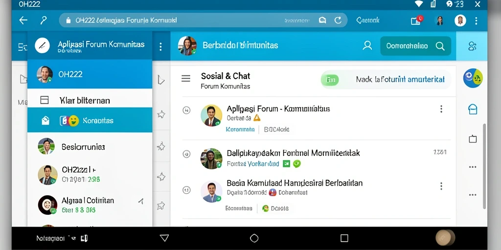 Antarmuka pengguna OH222 yang menarik dan fungsional untuk Forum Komunitas.