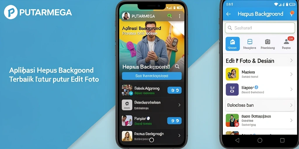 Antarmuka PUTARMEGA menampilkan fitur Hapus Background yang intuitif.