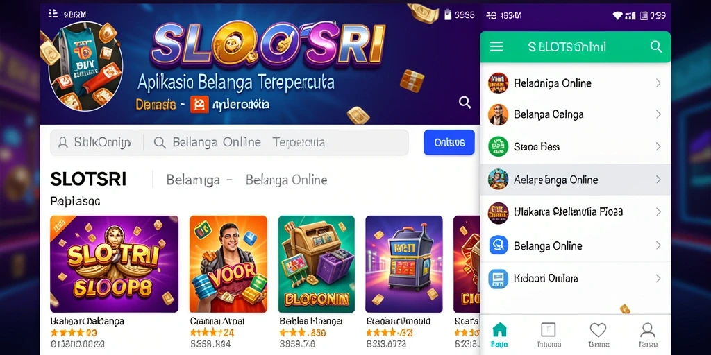Tampilan antarmuka aplikasi SLOTSRI untuk Belanja Online yang menarik.