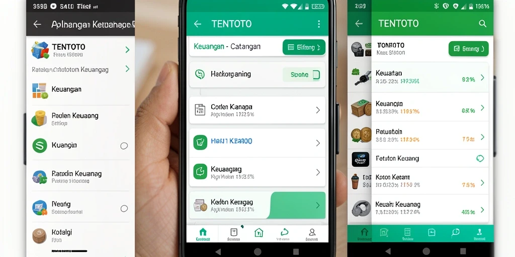 Antarmuka TENTOTO menampilkan catatan keuangan yang rapi dan mudah dipahami.